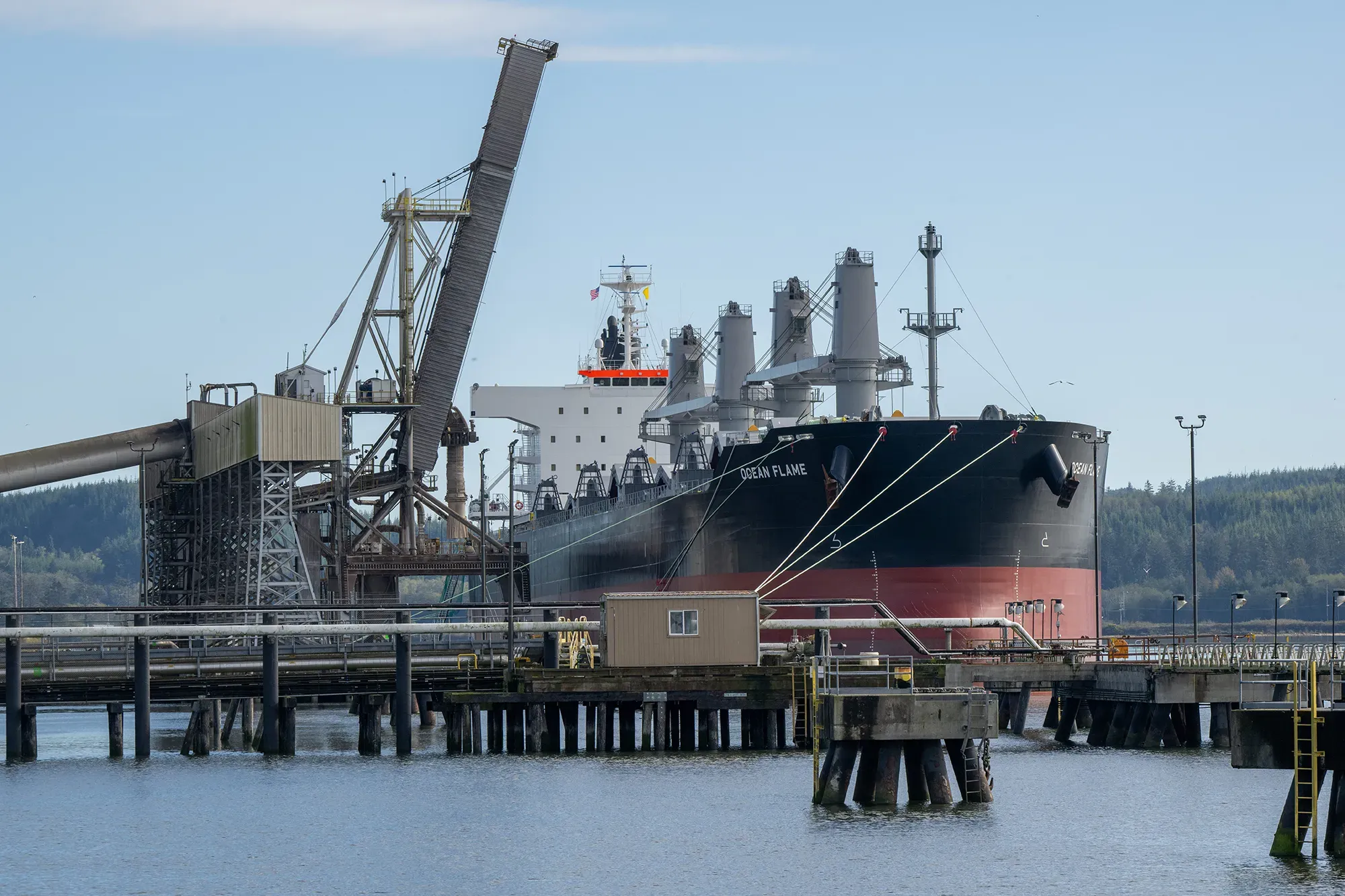 Freight ship at the Port of Grays Harbor